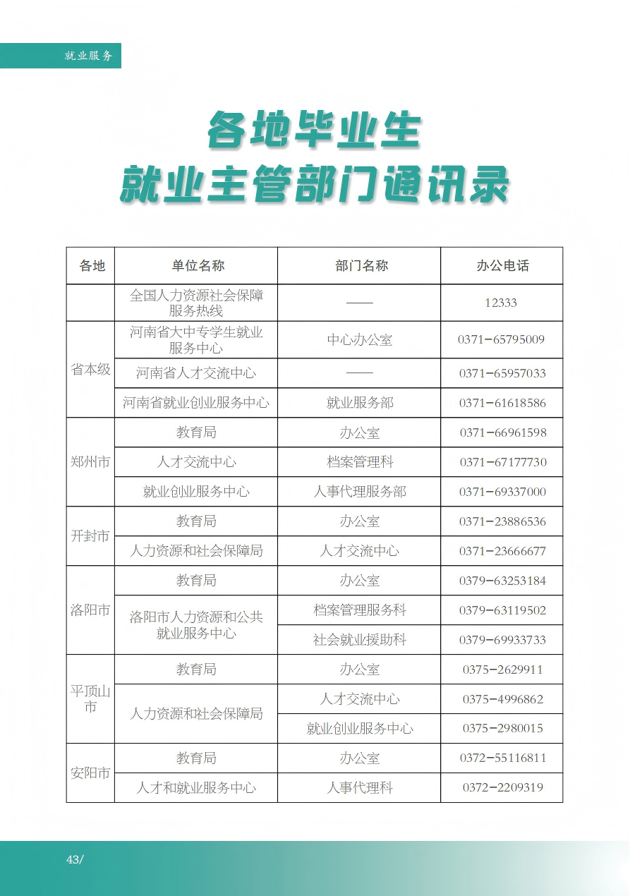收藏！2025年河南省大学生就业创业服务指南来了
