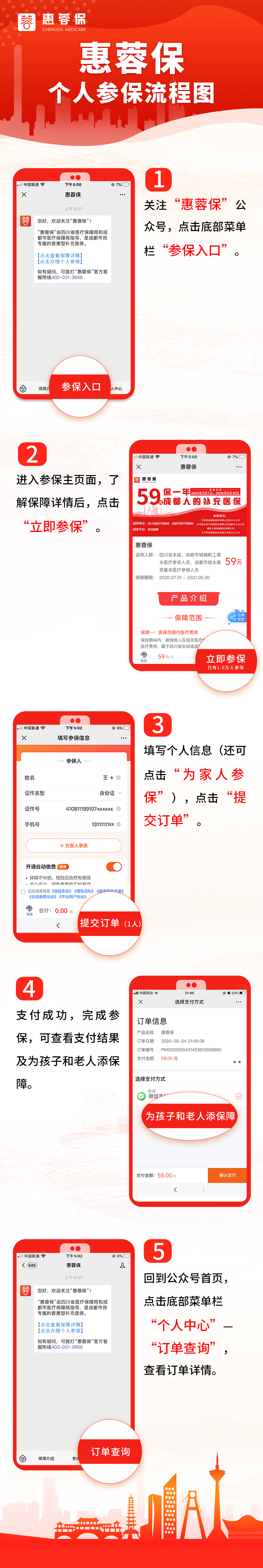 成都市惠蓉保如何参保（入口 流程）
