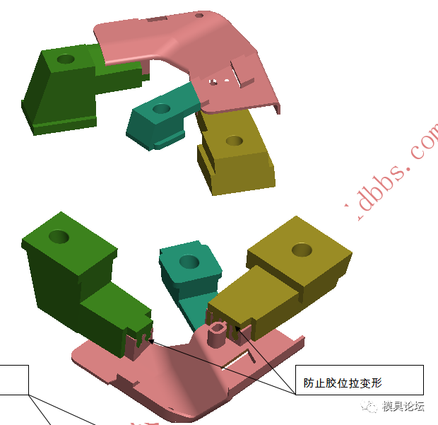 防护屏外罩注射模具设计+3d的图4
