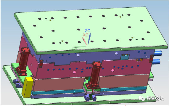 游乐场滑梯大型注射模具设计+3d的图2