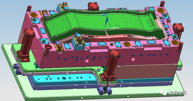 游乐场滑梯大型注射模具设计+3d的图3