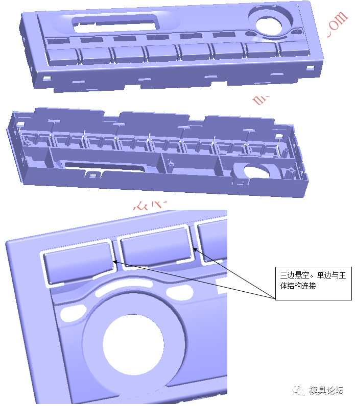 密码锁面板注塑模设计要点+3D图档的图1