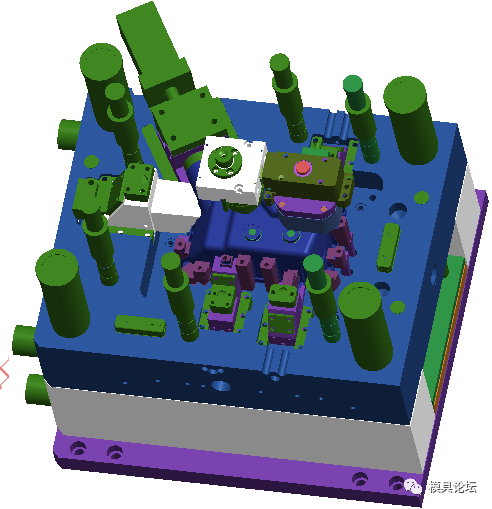 清洁机器人底壳注射模具设计+3d的图3