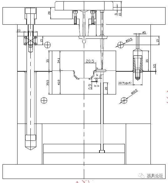 全站仪机芯支架注塑模设计要点+3d的图5