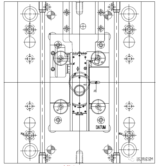 全站仪机芯支架注塑模设计要点+3d的图2