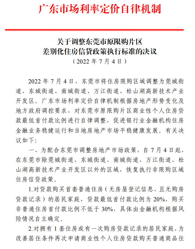 东莞楼市又出新政！无房无贷，*付20%！