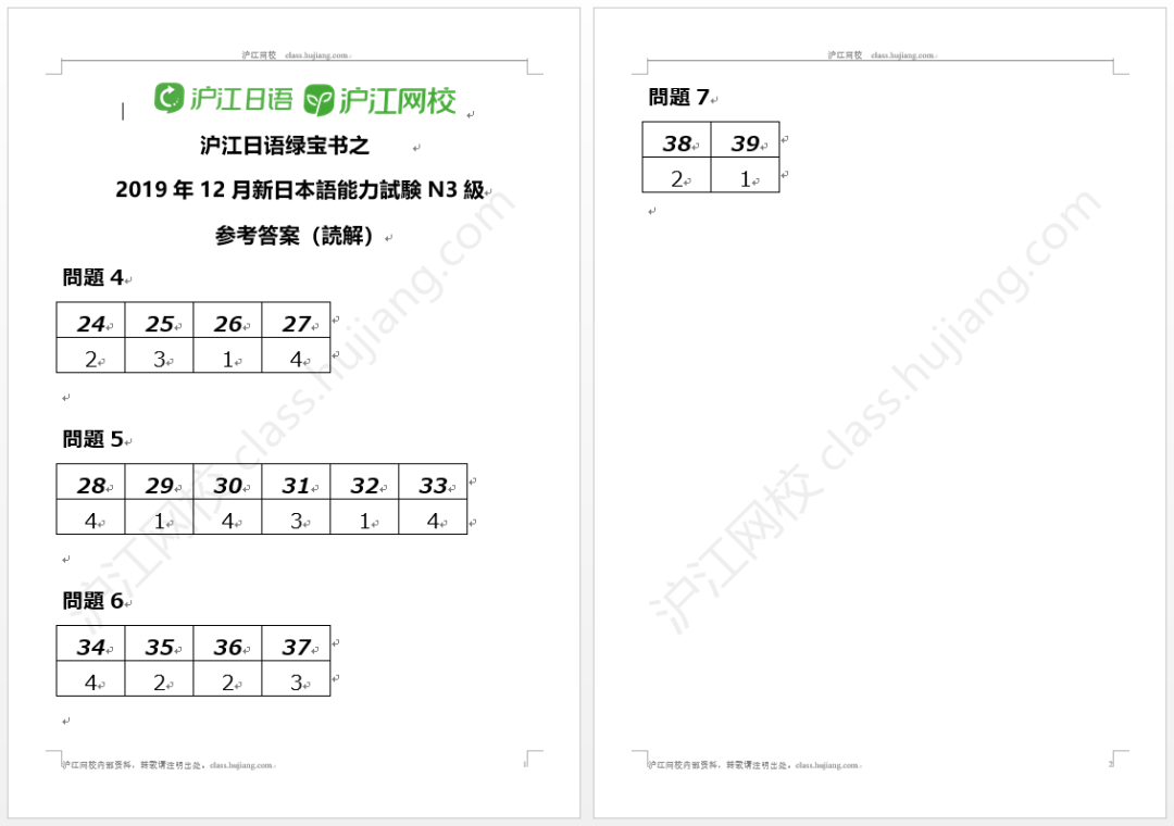 19年12月日语能力考答案 解析 不断更新中 自由微信 Freewechat