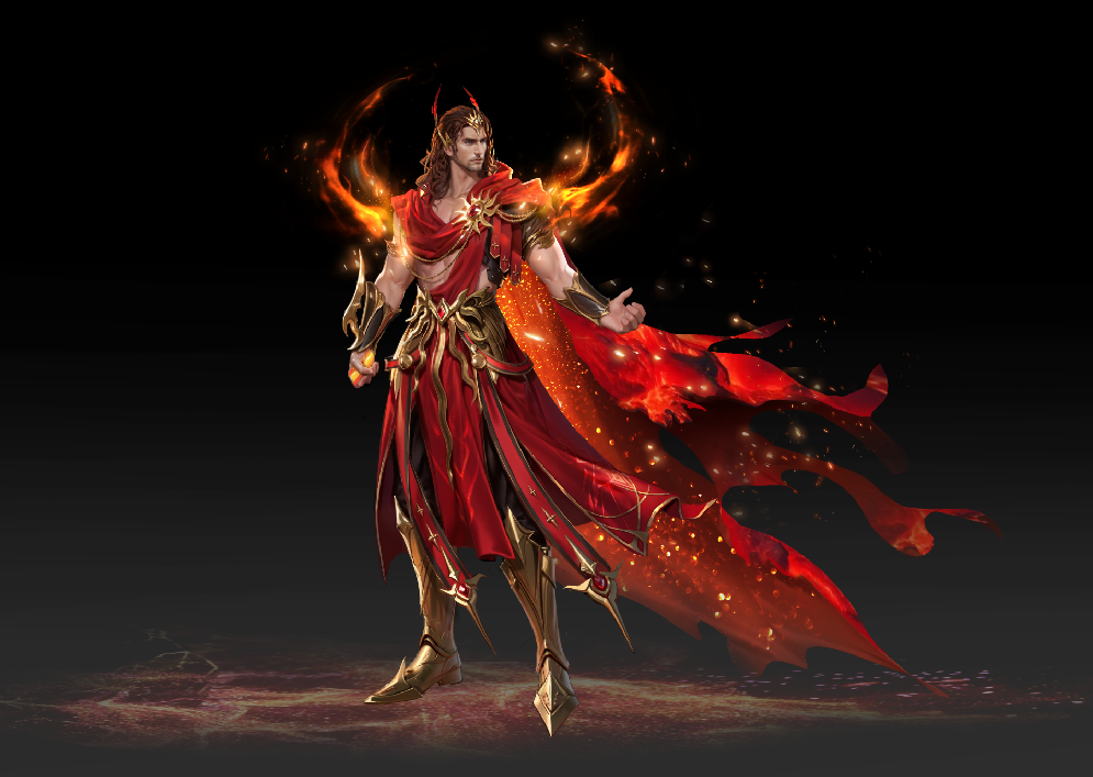 胸前的红色饰带交错交织,仿佛化身为烈火的舞动,为整个时装增添了一抹