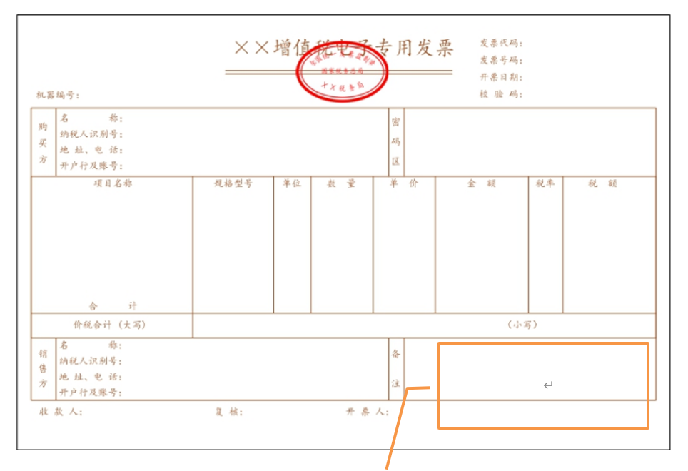 取消了原銷售方:(章)欄次,進一步簡化了發票票面樣式;同時,取消了