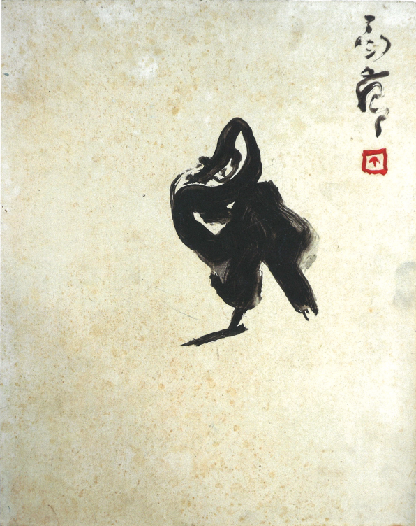 lot 54丁衍庸鱼虾蟹蛙图油彩 木板丨一九六九年作丨45×30 cmting yin