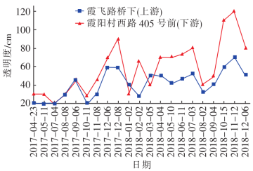 河道透明度变化情况