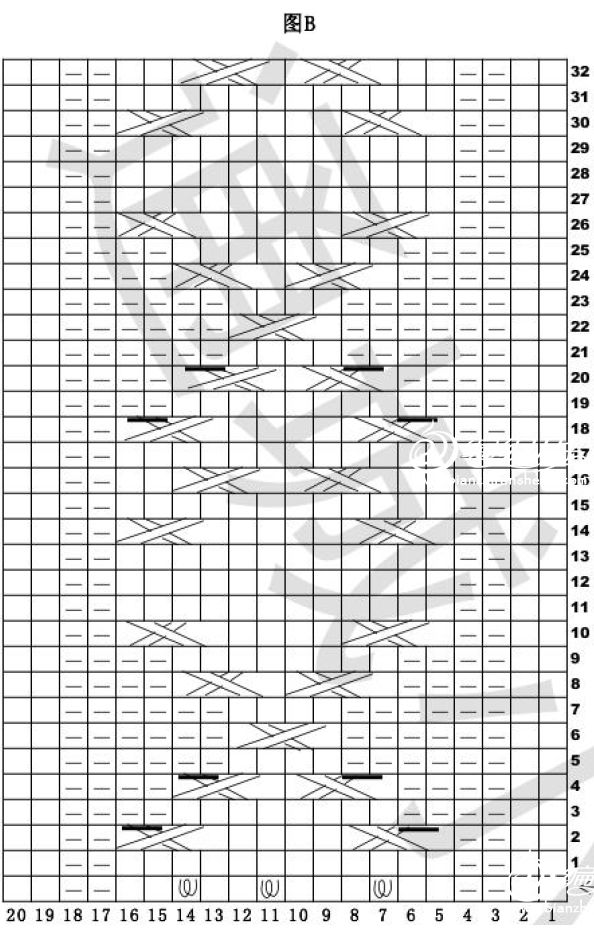 大方又洋气的棒针扭花套头羊毛衫（附教程）