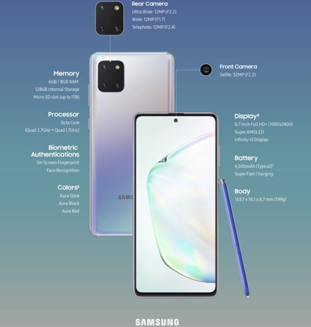 三星Galaxy Note 10 Lite或下月發(fā)售