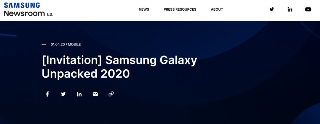 Galaxy S20系列来了？