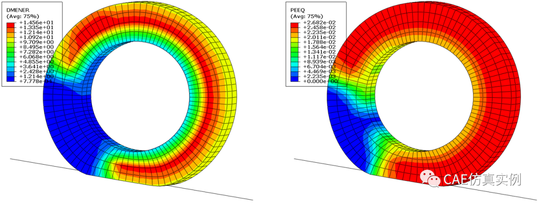 abaqus_超弹性橡胶圆盘的Mullins效应和永久变形的图8