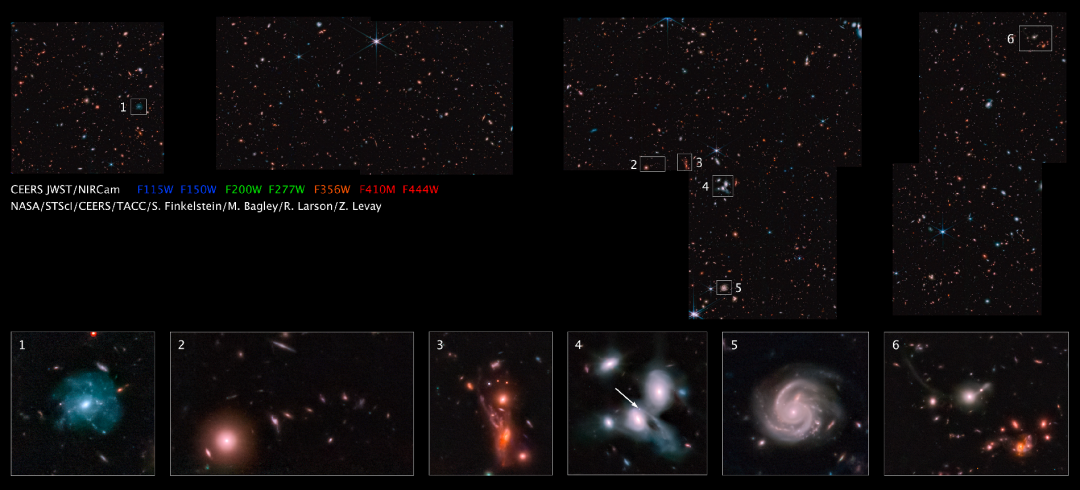 詹姆斯·韦布空间望远镜拍摄到迄今为止最大的图像，揭示了令人惊叹的星系集合的图3