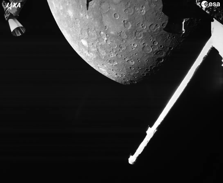 人類歷史第三次水星任務首次飛越太陽系第一行星，傳回高清照片的圖2