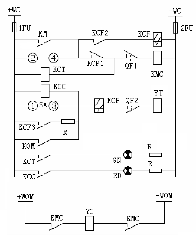 断路器二次回路原理图图片