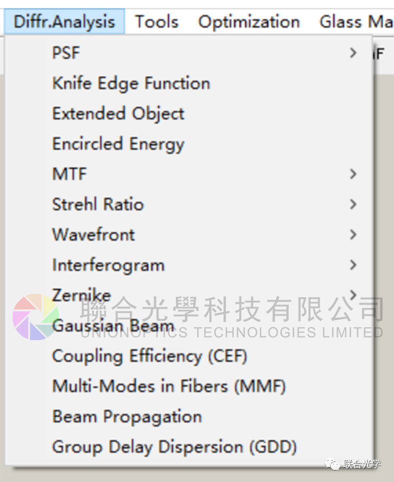 OpTaliX 光学软件操作界面介绍的图10