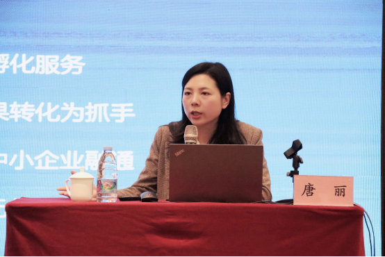 成都生产力促进中心副主任唐丽就"成都双创载体发展情况与政策解读"