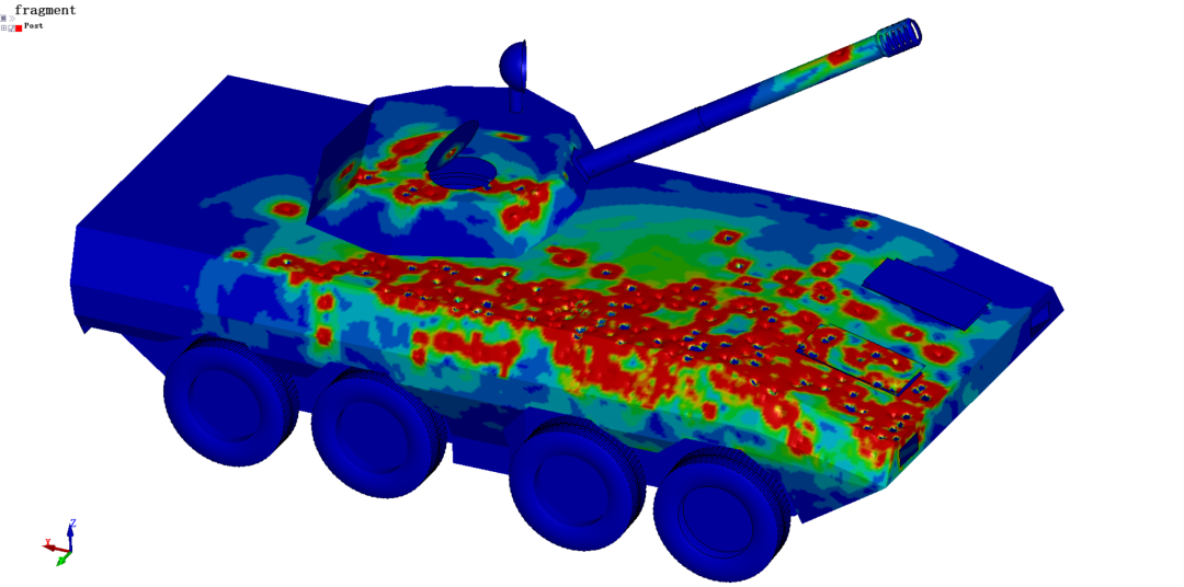 LS-DYNA | 战斗部动爆下破片对装甲车的打击效果的图11