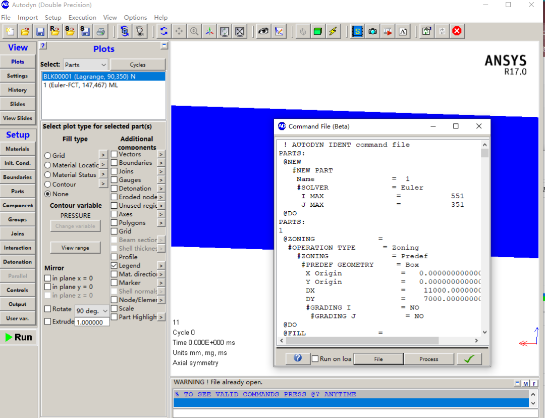 AUTODYN | 前后处理命令流技术的图2