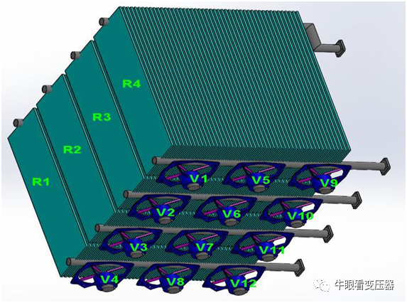 酯液变压器冷却风扇不同布置下的散热特性的图4