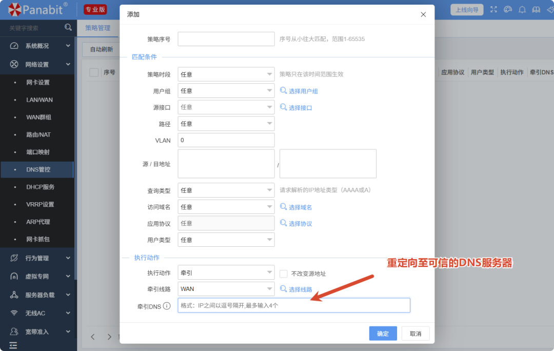 DNS管控功能