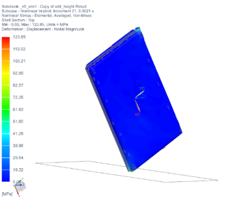 Simcenter 3D笔记本电脑跌落仿真的图9