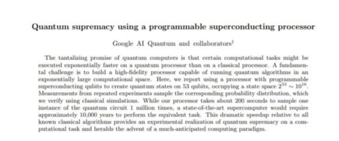 谷歌实现“量子霸权”最强超算10000年？FAQ解答