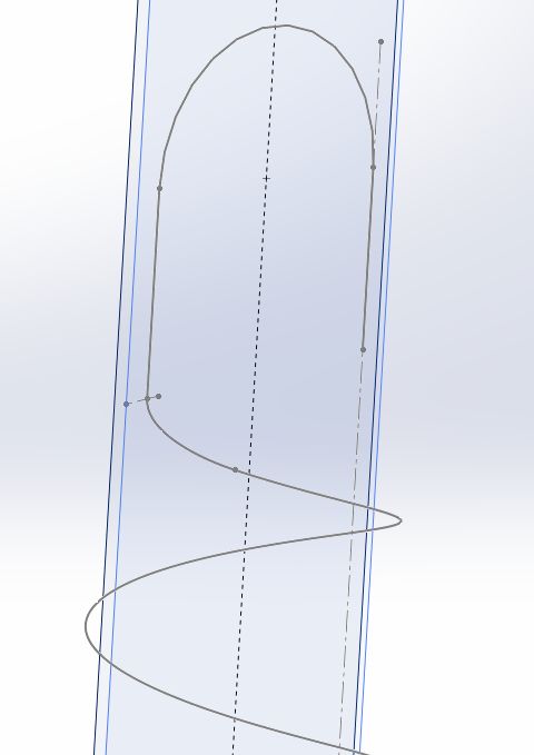 技巧分享 | SOLIDWORKS 空間曲線銜接操作示例的圖6