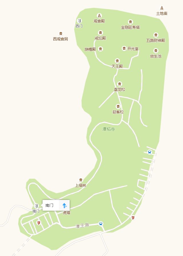 潭柘寺游览地图图片