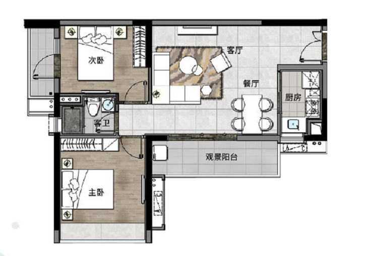 广州黄埔凯德·中新里单价2字头、76-109㎡二*四房准现房*，*付66万起！