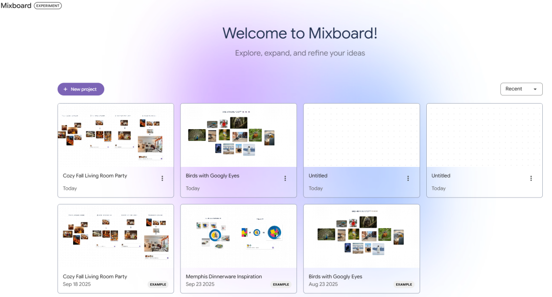 Mixboard界面截图