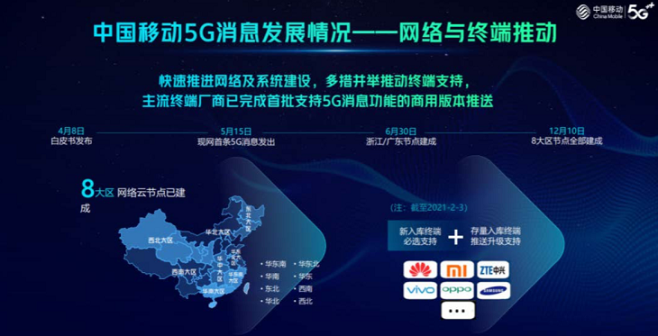 中国移动喻炜：5G消息将在今年全面走向商用