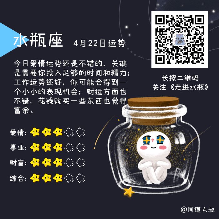 4月22日十二星座运势分析 同道大叔 微信公众号文章阅读 Wemp