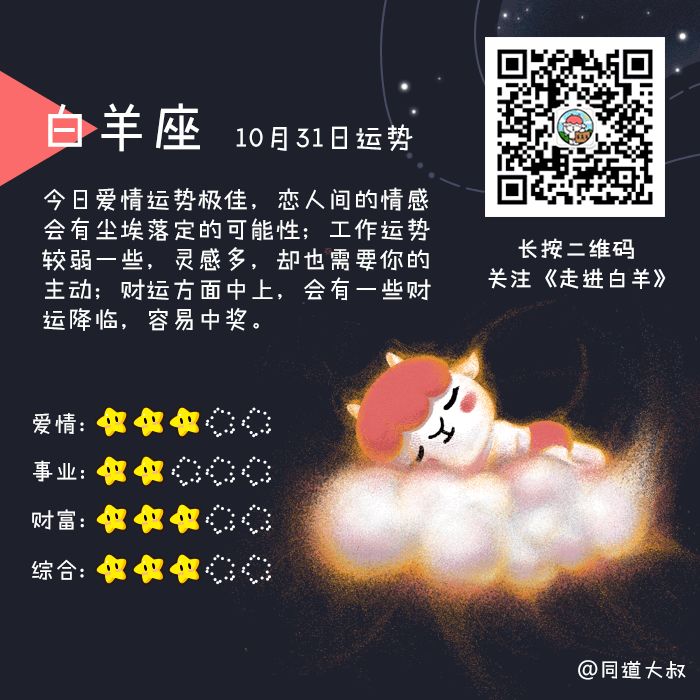 10月31日十二星座運勢闡發（內附同道大大叔雇用訊息） 網紅 第9張