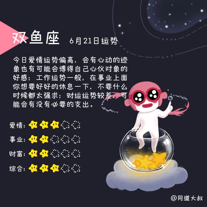 6月21日十二星座运势分析