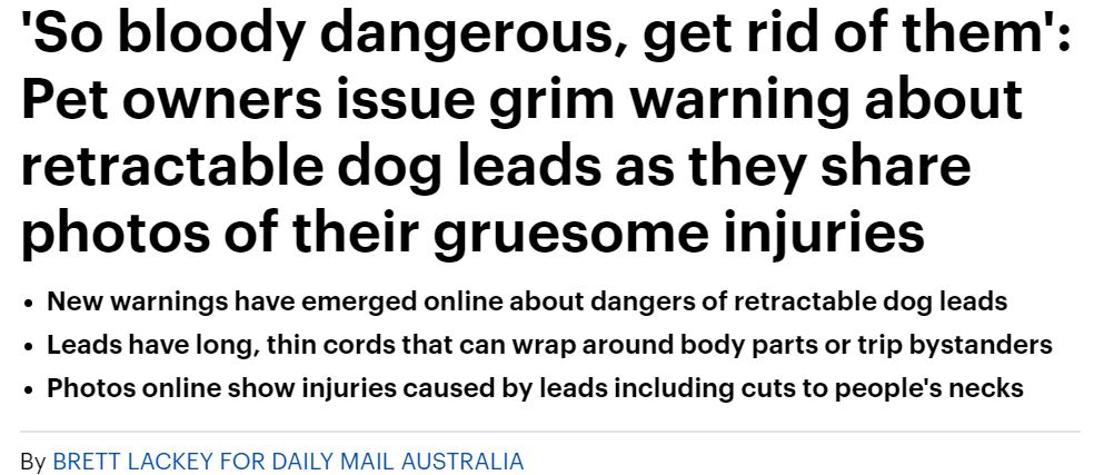 恐怖！狗繩成危險武器，分分種切斷手指！澳洲華人家裡有這種狗繩的快扔掉！ 靈異 第13張