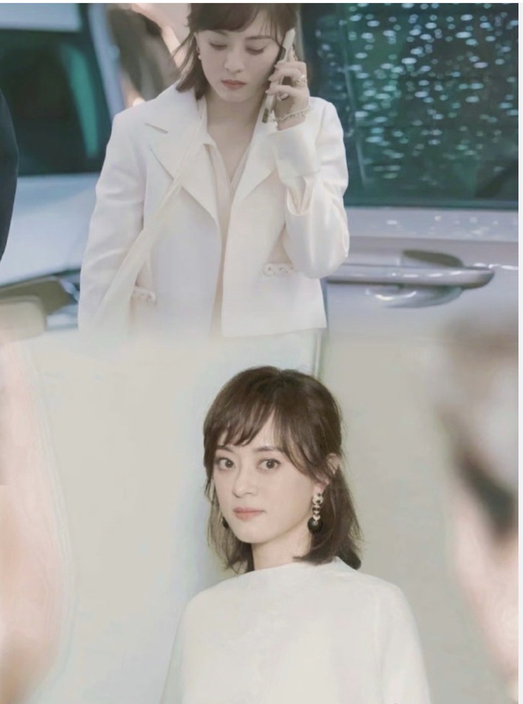 41岁孙俪和44岁胡杏儿同框一个又美又飒一个有好几根白发了