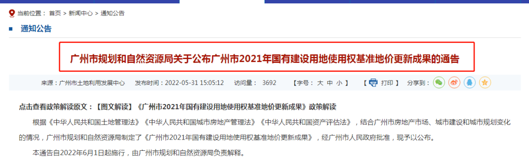 *高9294元/平！广州增城2022年*新基准地价公布！