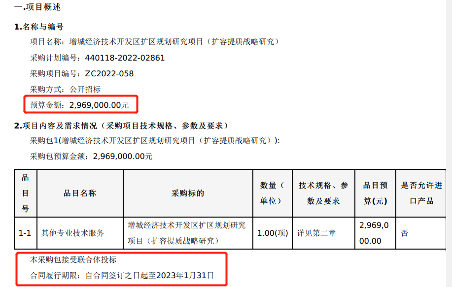 296.9万！广州增城开发区扩区规划招标！