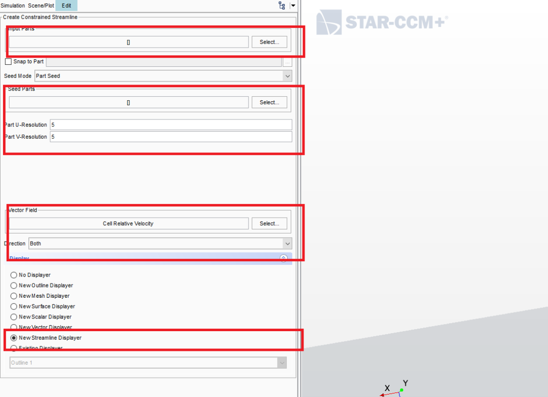 STAR-CCM+后处理：约束流线、贴体流线创建的图4