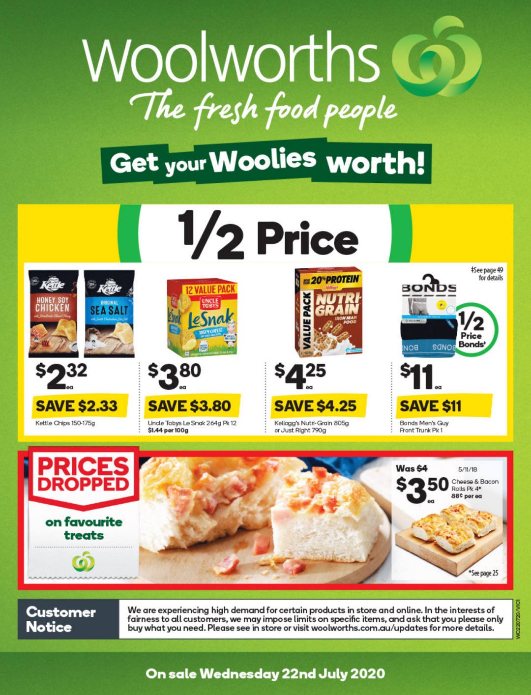 7月22日-28日！Woolies最新打折商品信息汇总，洗护用品半价（组图） - 1