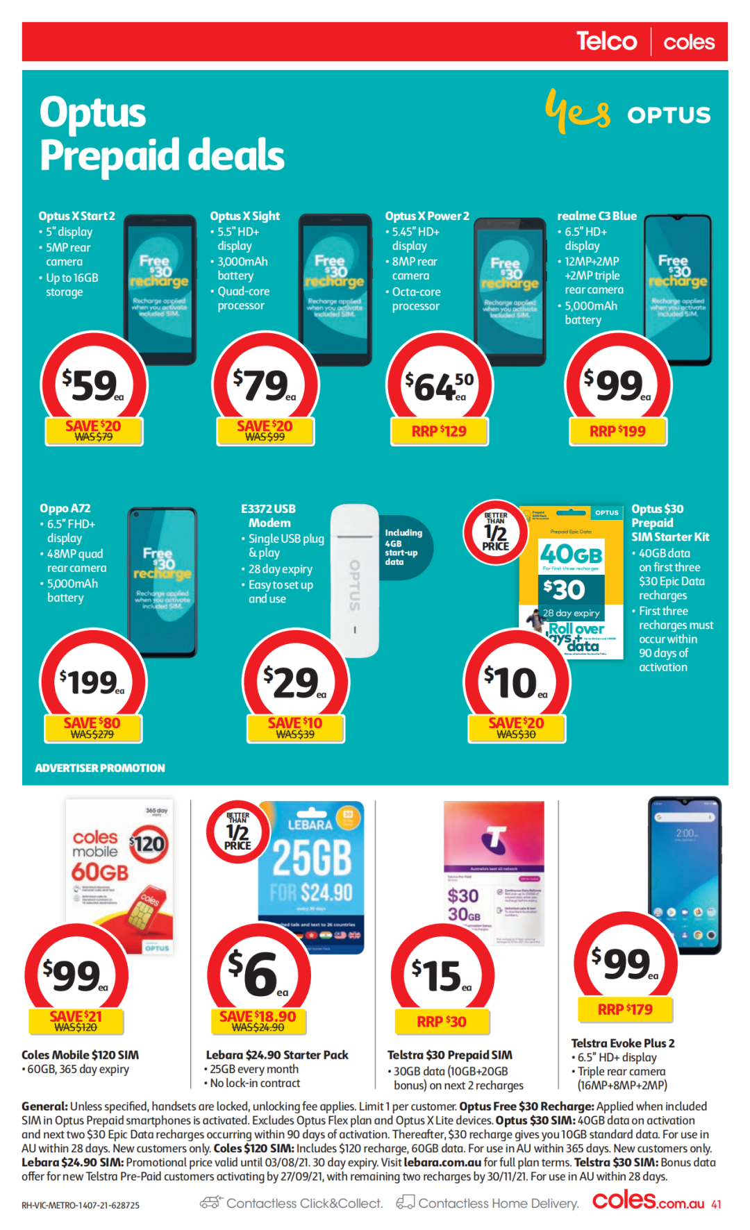 Coles 7月14日-7月20日折扣，红米半价、冻鸭5.6折 - 41