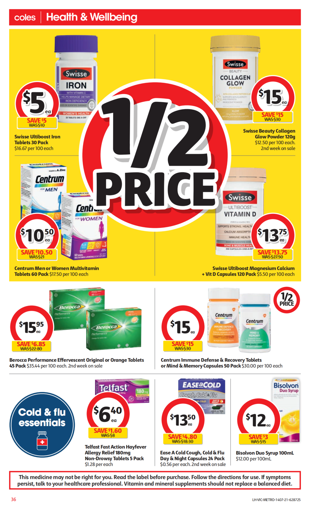 Coles 7月14日-7月20日折扣，红米半价、冻鸭5.6折 - 36