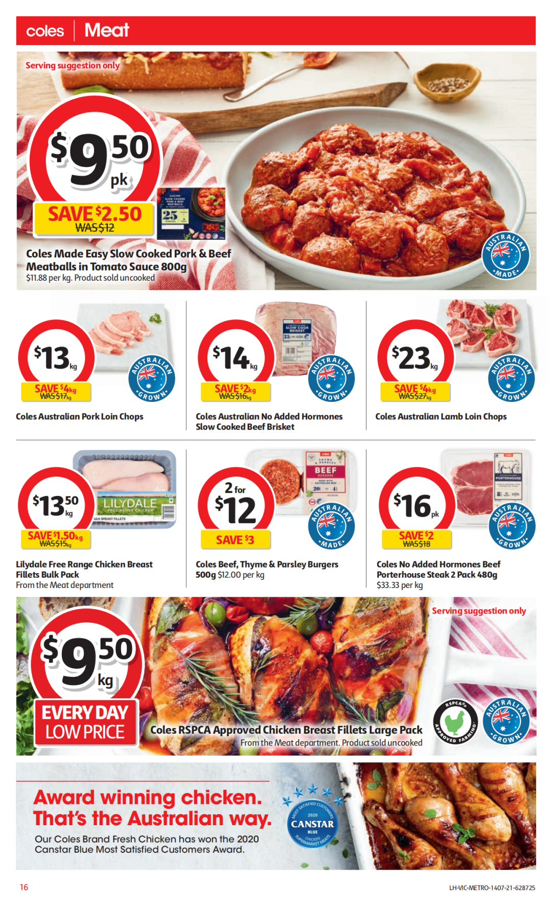 Coles 7月14日-7月20日折扣，红米半价、冻鸭5.6折 - 16
