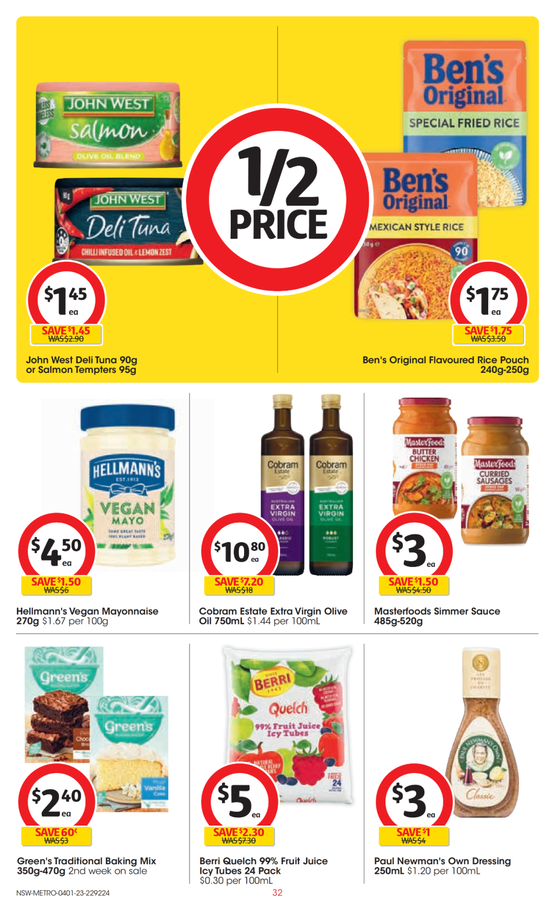 Coles 1月4日-1月10日折扣，洗碗精、蛋白粉半价（组图） - 32