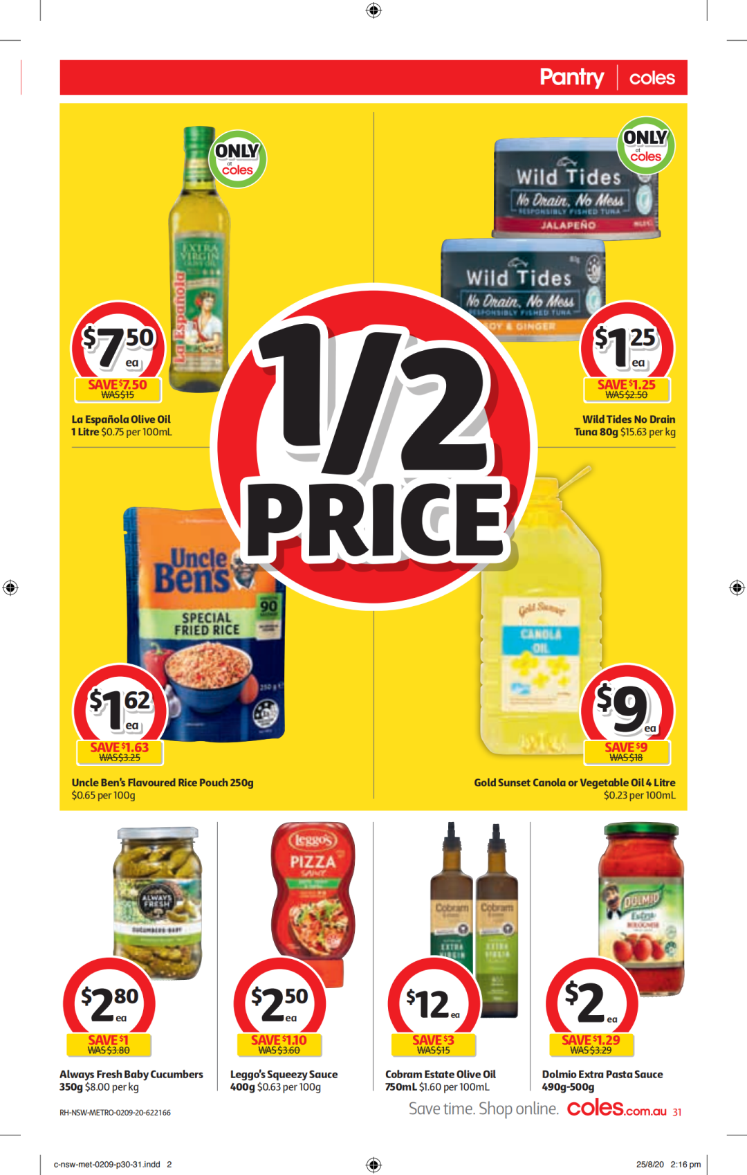 Coles 、Woolies折扣！就在9月2日-9月8日，猪肉煎饺、油、甜点半价（组图） - 9