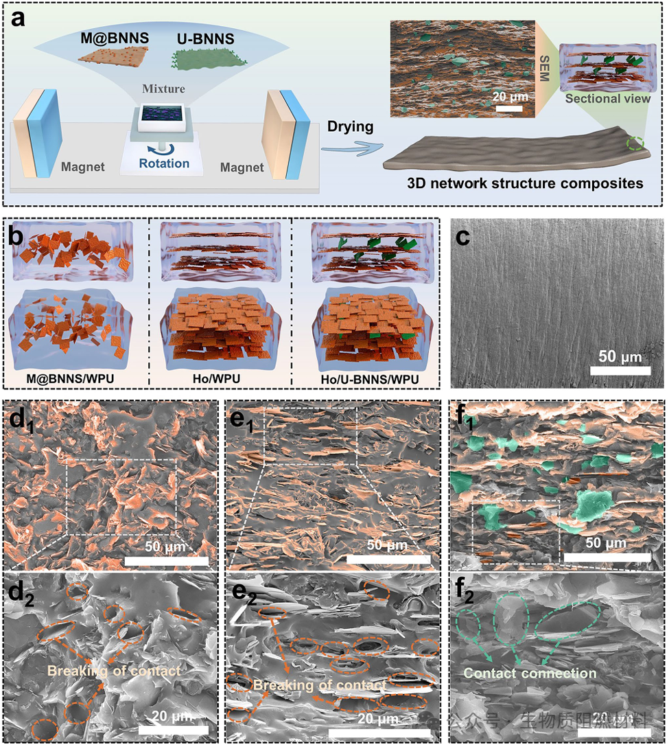 昆明理工大学Nano-Micro Lett.|高导热阻燃水性聚氨酯复合材料，通过磁场辅助实现 3D BNNS 桥接结构-纳朴材料